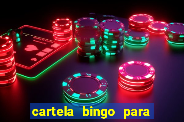 cartela bingo para cha de cozinha imprimir gratis